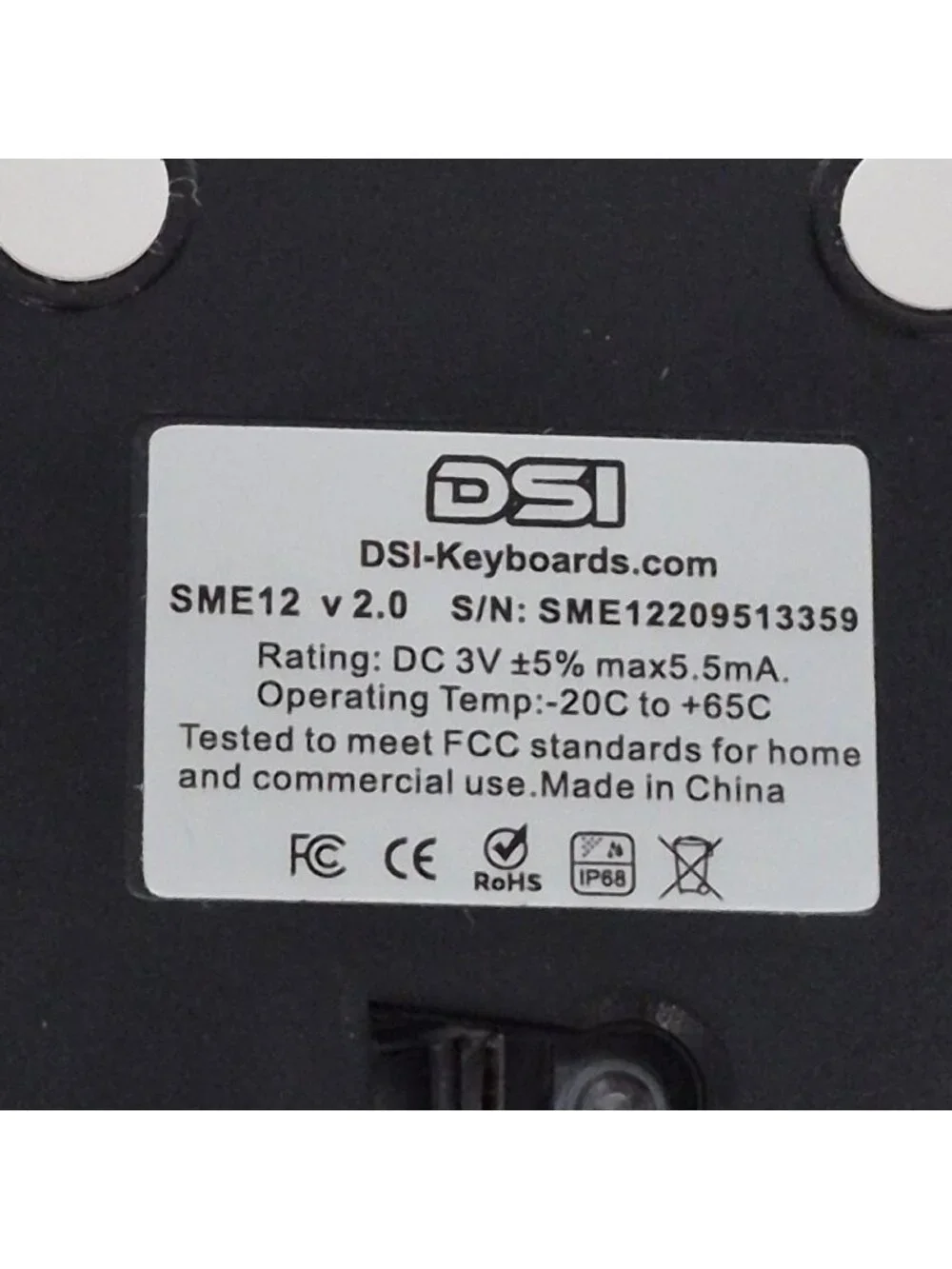 Waterproof Wireless Mouse DSI SME12 IP68 Industrial Medical Grade w/ 2.4GHz Nano